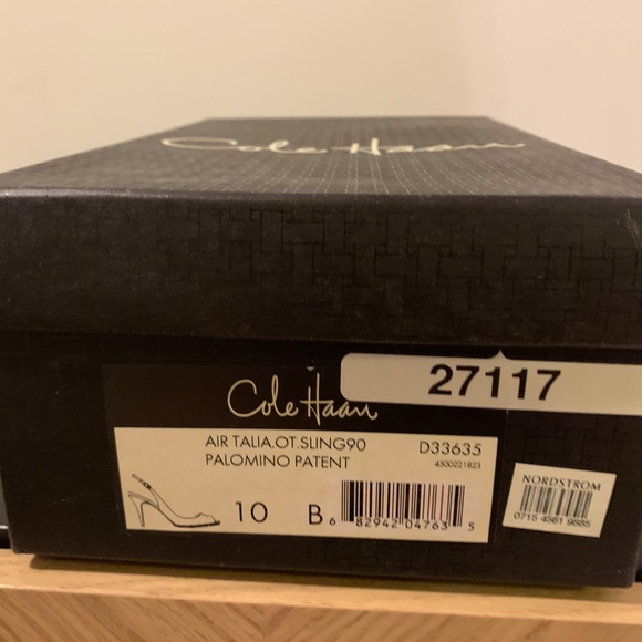 Cole Haan Air Talia OT Sling 90 in Palomino Patent Leather (cream color), US 10B - Picture 5 of 5
